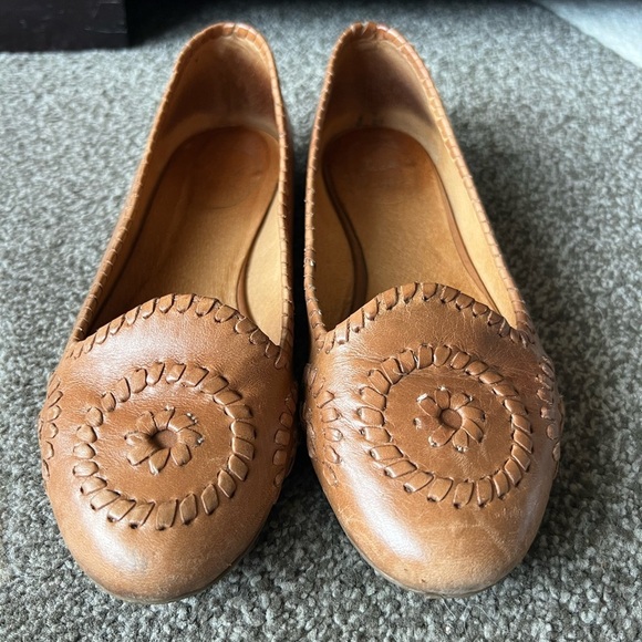 Jack Rogers Shoes - Jack Rogers Brown Leather Flats - 7